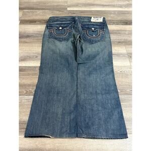 Vintage True Religion Embroidered Baggy Boot Cut Jeans Made In USA - Men’s 38x30